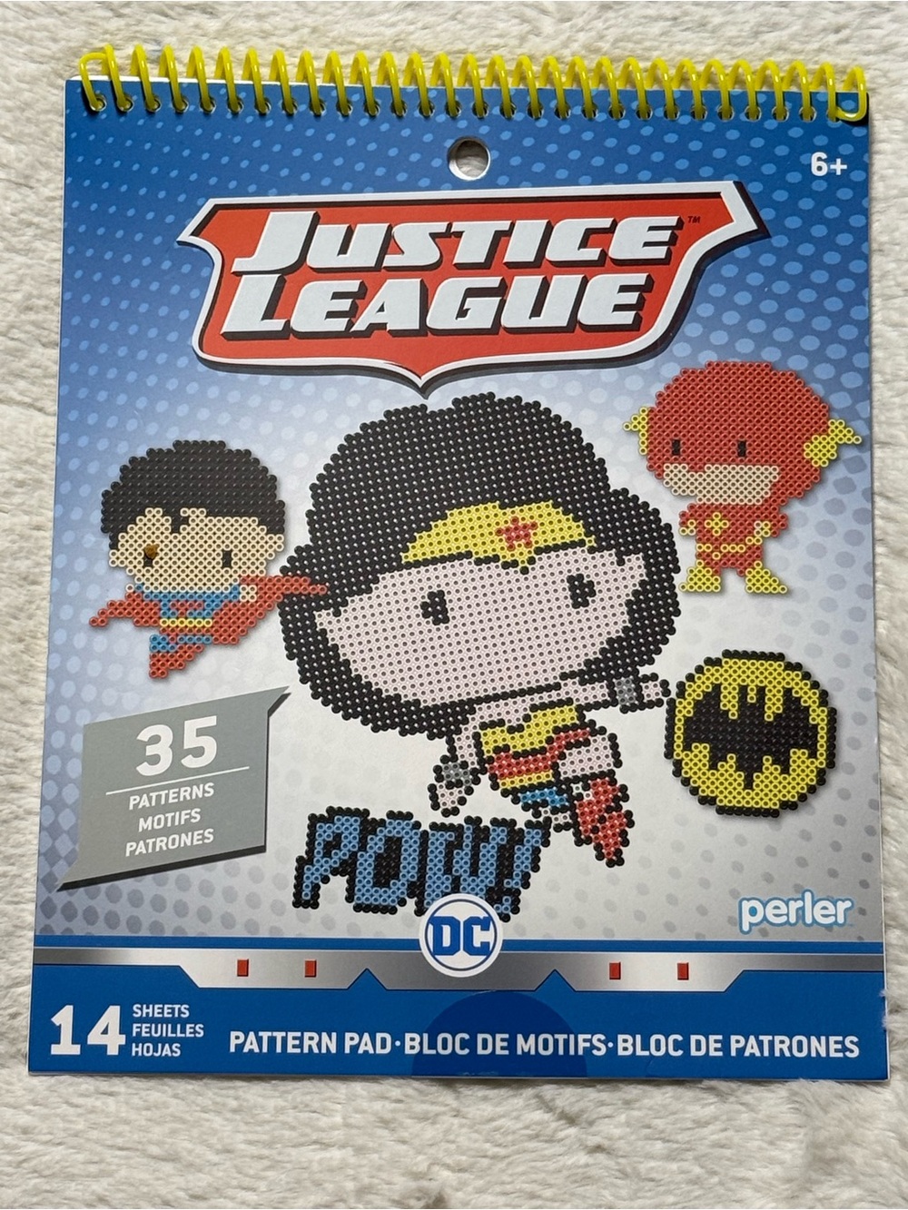 Set of 3 NEW Justice League Book of 35 Perler Patterns for Ages 6+
